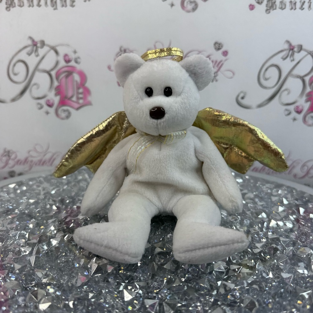 Ty beanie babies halo ii 2 White Angel Bear with Gold Wings - Picture 5 of 6